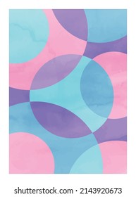 Abstract art, hand painted texture, geometric background. Design for poster, wall decoration, cover, EPS10 vector template