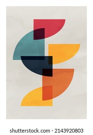 Abstract art, hand painted texture, geometric background. Design for poster, wall decoration, cover, EPS10 vector template