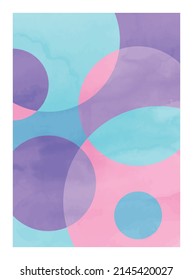 Abstract art, hand painted texture, geometric background. Design for poster, wall decoration, cover, EPS10 vector template