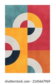 Arte abstracto, textura pintada a mano, fondo geométrico. Diseño para afiches, decoración de pared, cubierta, plantilla de vector EPS10