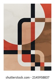 Abstrakte Kunst, handgemalte Textur, geometrischer Hintergrund. Design für Poster, Wanddekoration, Abdeckung, EPS10-Vektorvorlage