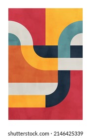 Abstrakte Kunst, handgemalte Textur, geometrischer Hintergrund. Design für Poster, Wanddekoration, Abdeckung, EPS10-Vektorvorlage