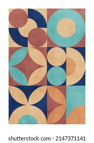 Arte abstracto, textura pintada a mano, fondo geométrico. Diseño para afiches, decoración de pared, cubierta, plantilla de vector EPS10