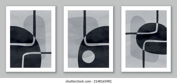 Abstract art, hand painted texture, geometric background. Design for poster, wall decoration, cover, EPS10 vector template