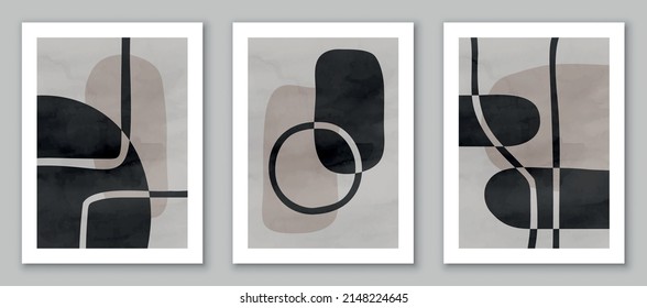 Abstrakte Kunst, handgemalte Textur, geometrischer Hintergrund. Design für Poster, Wanddekoration, Abdeckung, EPS10-Vektorvorlage