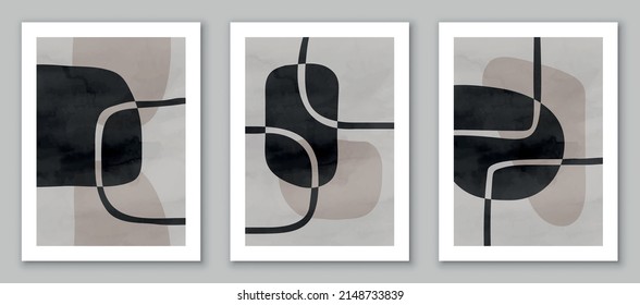Abstract art, hand painted texture, geometric background. Design for poster, wall decoration, cover, EPS10 vector template