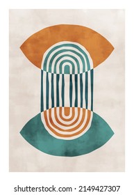 Abstract art, hand painted texture, geometric background. Design for poster, wall decoration, cover, EPS10 vector template