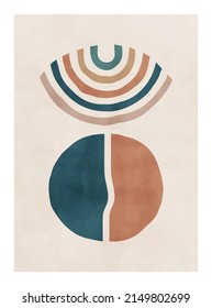 Abstract art, hand painted texture, geometric background. Design for poster, wall decoration, cover, EPS10 vector template