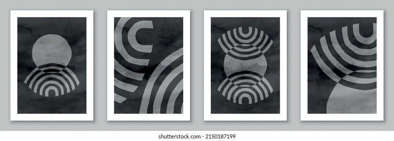 Arte abstracto, textura pintada a mano, fondo geométrico. Diseño para afiches, decoración de pared, cubierta, plantilla de vector EPS10, conjunto
