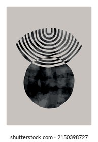 Abstract art, hand painted texture, geometric background. Design for poster, wall decoration, cover, EPS10 vector template