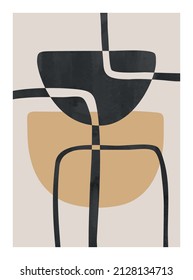 Abstract art,  hand painted, watercolor geometric background. Design for poster, wall decoration, cover, EPS10 vector template