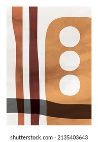 Abstract art,  hand painted, watercolor geometric background. Design for poster, wall decoration, cover, EPS10 vector template