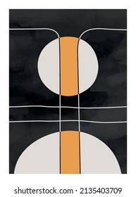 Abstract art,  hand painted, watercolor geometric background. Design for poster, wall decoration, cover, EPS10 vector template