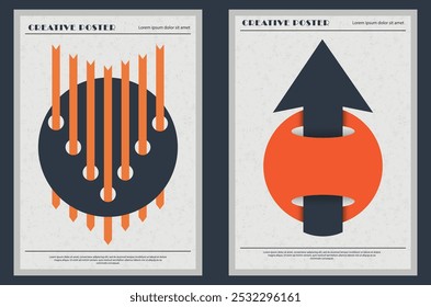 Arte Abstractas. Una idea para carteles, carteles, portadas y diseño de interiores. Composición minimalista de visualización conceptual de Imágenes