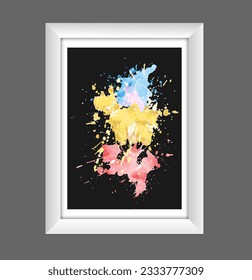 Abstract art. The idea of wall design. Painting with a colorful combination of colors for the interior of a bedroom, office, room
