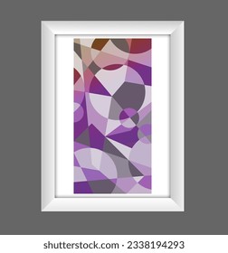 Abstract art. The idea of wall design. A painting with a colorful combination of geometric shapes for the interior of a bedroom, office, room, prints, posters, creative design and creative ideas