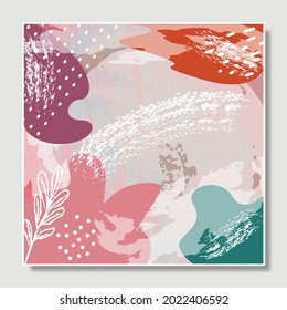 Abstract art illustration geometry shape vector EPS 10 print hand drawn painted contemporary modern aesthetic scandinavian nordic design style