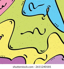 an abstract art image that is irregular with lines that are in harmony with harmonious coloring