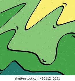 abstract art image of wavy lines with various beautiful and dominant colors
