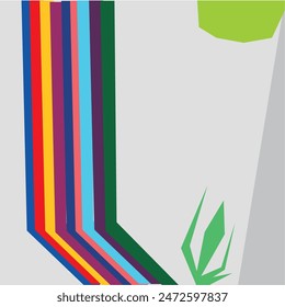 Abstract art images with beautiful colors made by hand and digital are suitable for wall paintings