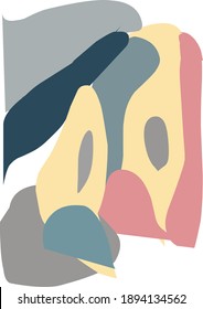 Abstract art images that combine several beautiful and subtle colors. These images are suitable for backgrounds or wallpapers as well as posters and even minimalist wall hangings.