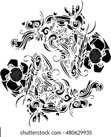 abstract art of imagination line art create for tattoo