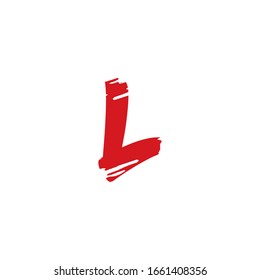 Diseño vectorial del icono del logotipo de la letra L de arte abstracto.