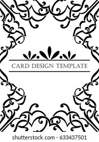 Abstract art invitation card 