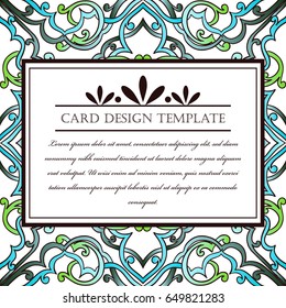Abstract art invitation card 