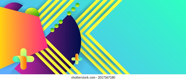 Abstract Art Lines Bright color design backgrounds template summer juicy background with geometric elements