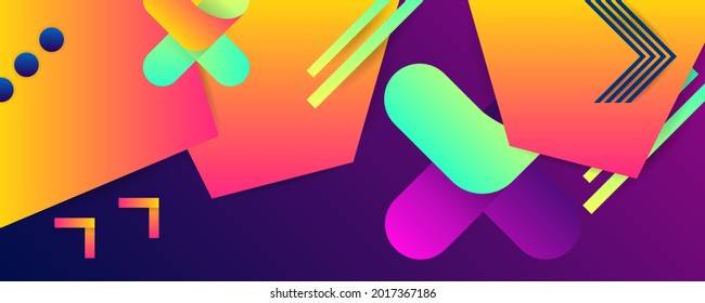 Abstract Art Lines Bright color design backgrounds template summer juicy background with geometric elements