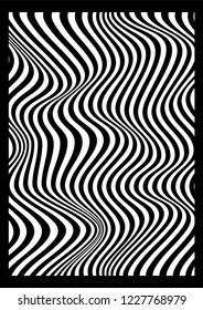 Abstract Art Lines Design Poster Vector Illustration