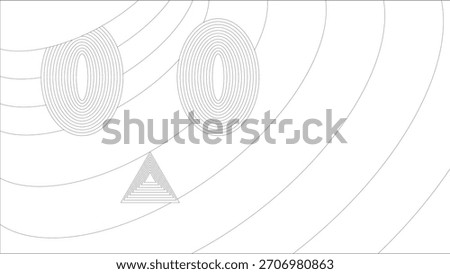 abstract art lines face astonished background