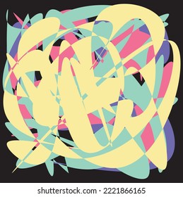 Abstract art llustration vector for background, pattern, decoration or elements for graphic design