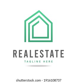 Abstract art logo graphic building business company, sign real estate agency, icon construction, brand architecture, symbol skyscraper home big city.Design template modern vector isolated one line