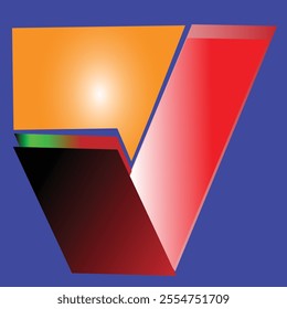 Abstract art  Logo victory Card designer