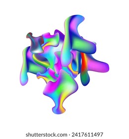Abstract art made from clustered fluids is suitable for colorful art exhibitions