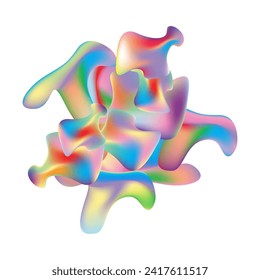 Abstract art made from clustered fluids is suitable for colorful art exhibitions