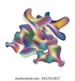 El arte abstracto hecho a partir de fluidos agrupados es adecuado para exposiciones de arte coloridas