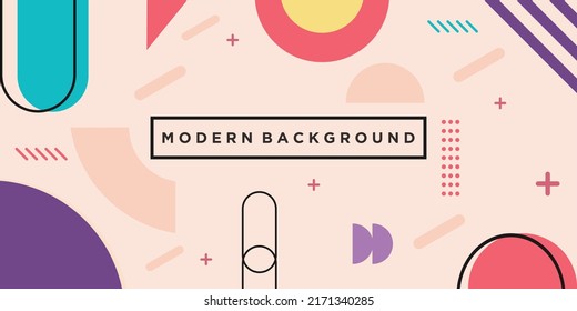 Abstract art memphis design layout cover background