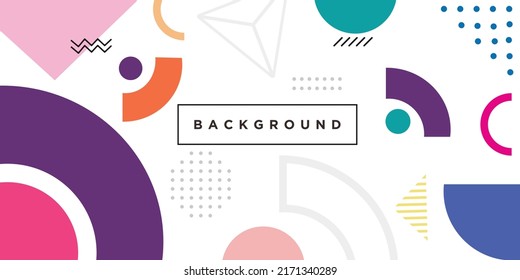 Abstract art memphis design layout cover background