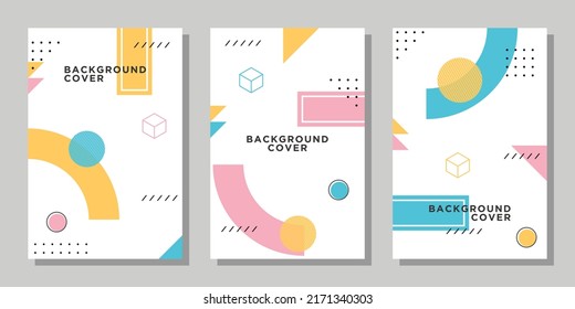 Design-Layout abstrakter Kunstmemphis auf Hintergrund