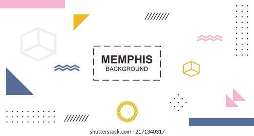 Abstract art memphis design layout cover background