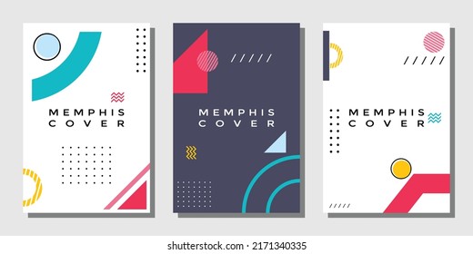 Design-Layout abstrakter Kunstmemphis auf Hintergrund