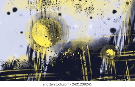 Abstract art. modern blue abstract watercolor background.