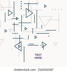 Resumen de diseño moderno. Conectar formas geométricas simples con puntos de conexión, líneas y triángulos. Fondo abstracto vectorial