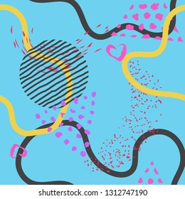Abstract art modern seamless pattern background. Abstract Painted texture with ink splatter. Bright seamless pattern with splashes of paint. Vector illustration.