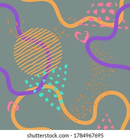 Resumen de arte fondo moderno de patrón sin costura. Resumen Textura pintada con bandeja de tinta. Patrón luminoso y transparente con salpicaduras de pintura. Arte para tela, textil, moda, impresión. 