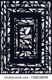 Abstract art monotone vector illustration design wallpaper background