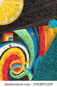 Abstract art mosaic, vector illustration